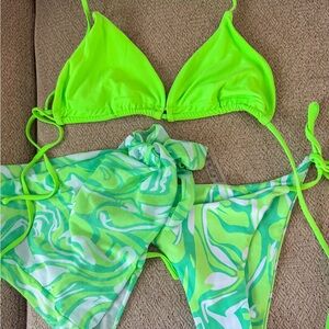 SHEIN Neon Green Bikini Set